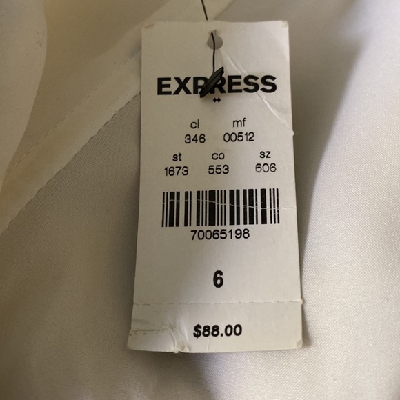 NWT EXPRESS Metallic Silver A-Line Strapless Party  Dress Size 6 - Picture 10 of 12